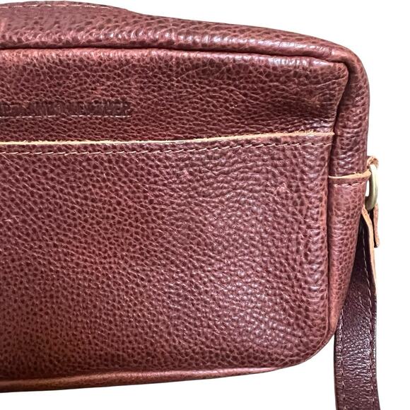 Portland Leather Large Brown Nutmeg Pebbled Leather Camera Bag Purse Crossbody - Picture 4 of 16
